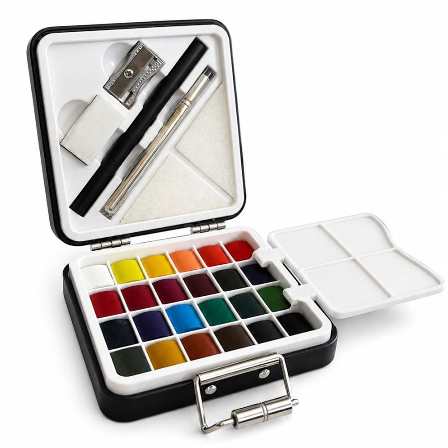 Aquarelle boite voyage 24 pieces - Rougier et Ple