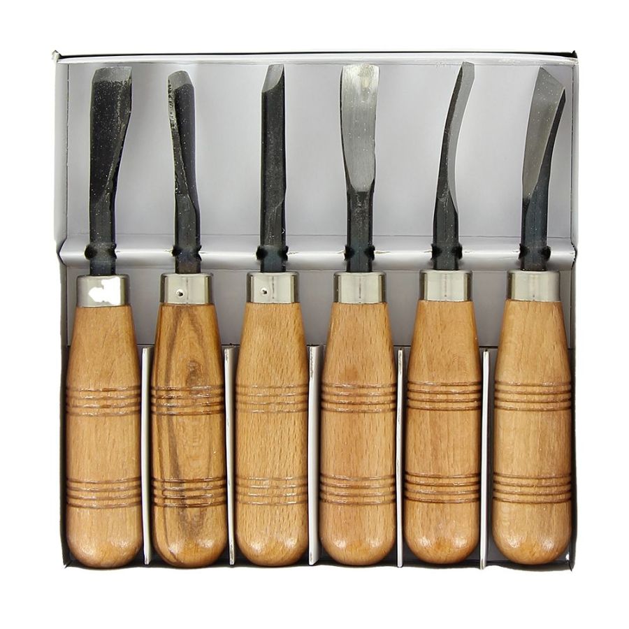 Set 6 gouges à bois - Rougier et Ple