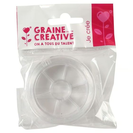 Fil nylon transparent diam 0,5mm x 25 m non élastique - Graine Creative