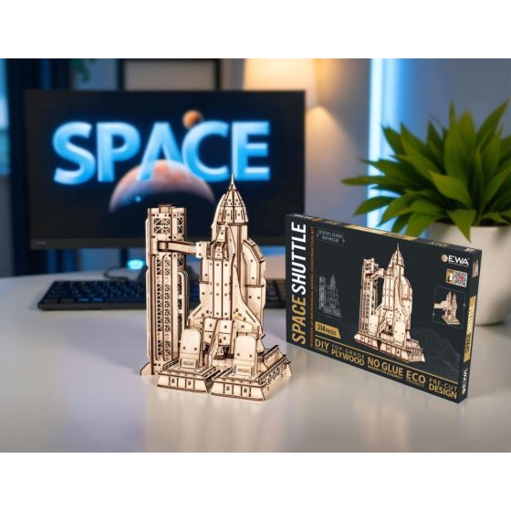 Maquette 3D Bois Navette Spatiale GRAINE | Art & Loisirs