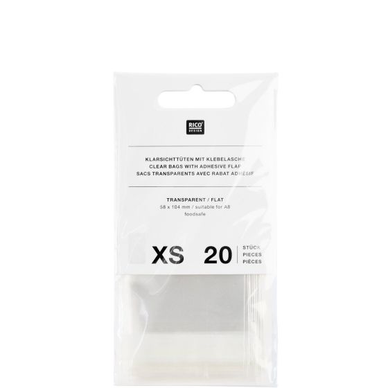 Sacs Transparents Adhésifs RICO DESIGN XS | Art & Loisirs