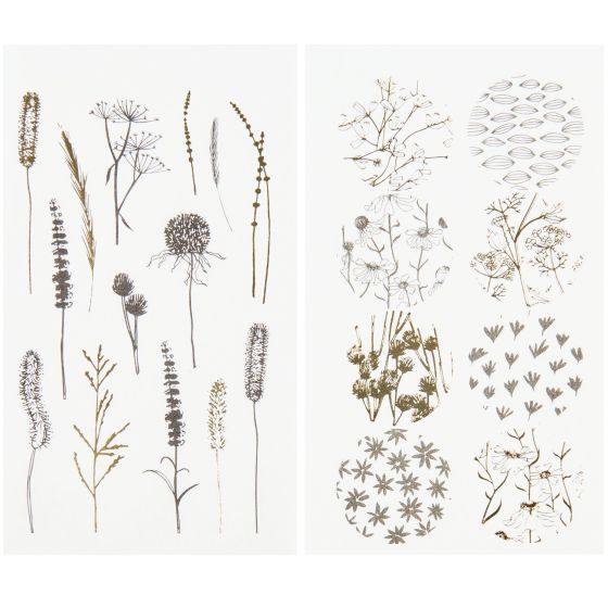 Autocollants Washi In the Meadow Noir/Or - RICO | Art & Loisirs