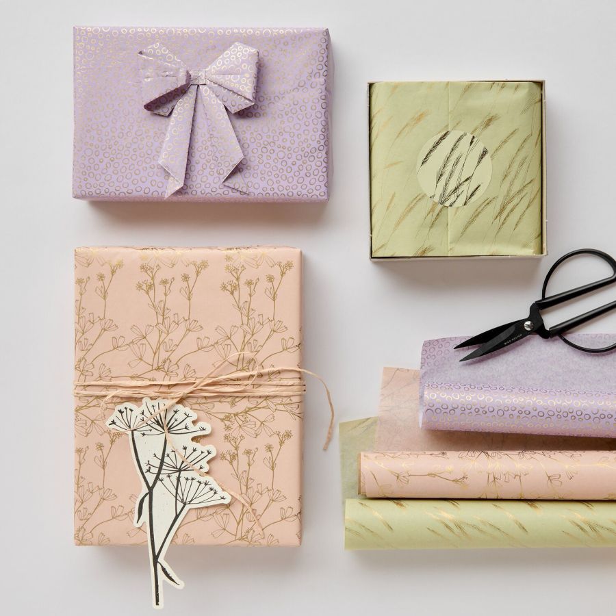 RICO DESIGN : Rouleau Papier de Soie Fleurs Or | Art & Loisirs