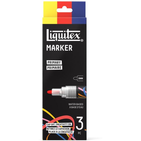 Set de  marqueurs - Peinture acrylique - 3 couleurs primaires - Liquitex