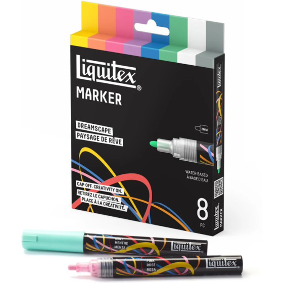 Set Marqueurs Acryliques Liquitex - 8 Couleurs | Art & Loisirs