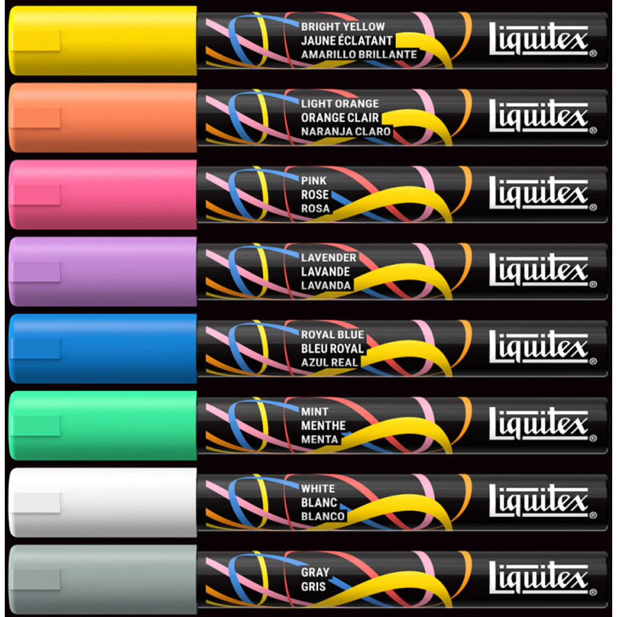 Set Marqueurs Acryliques Liquitex - 8 Couleurs | Art & Loisirs