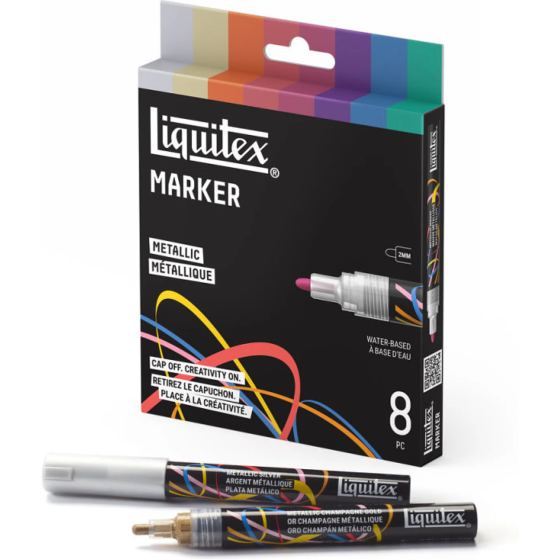 Set Marqueurs Acryliques Métalliques Liquitex | Art & Loisirs