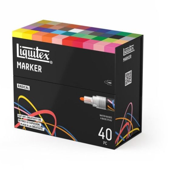 Set de  marqueurs - Peinture acrylique - 40 couleurs Radical - Liquitex
