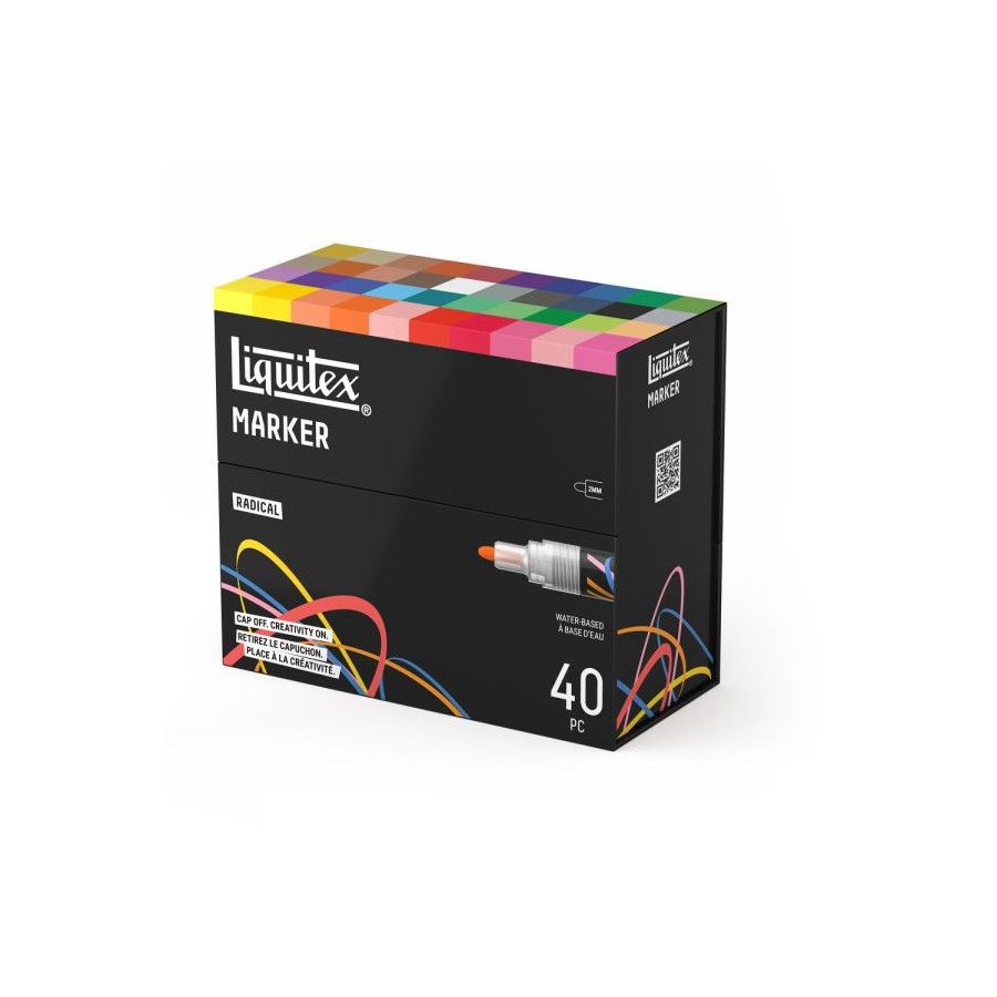 Set de  marqueurs - Peinture acrylique - 40 couleurs Radical - Liquitex