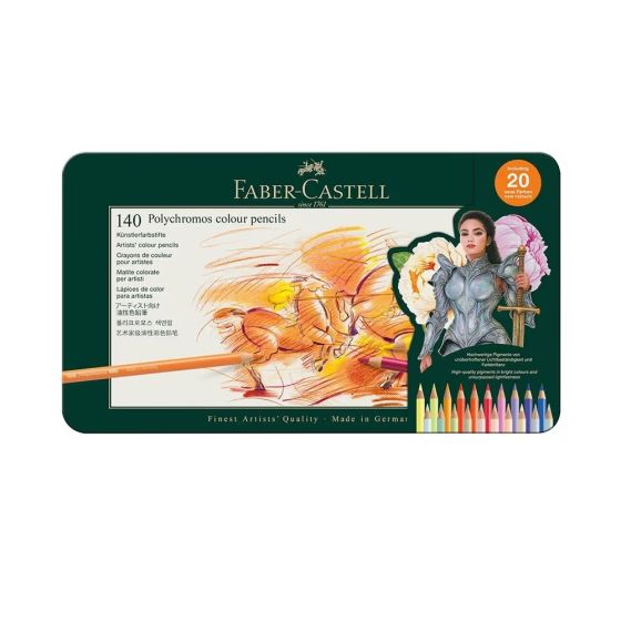 Crayons Polychromos boite métal x140 couleurs dont 20 nouvelles nuances