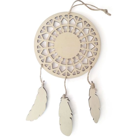 Attrape Rêves Plumes 12,5x23,5x2 cm - Graine Creative