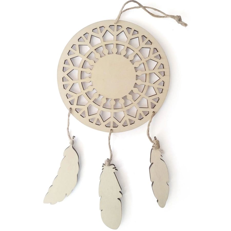 Attrape Rêves Plumes 12,5x23,5x2 cm - Graine Creative