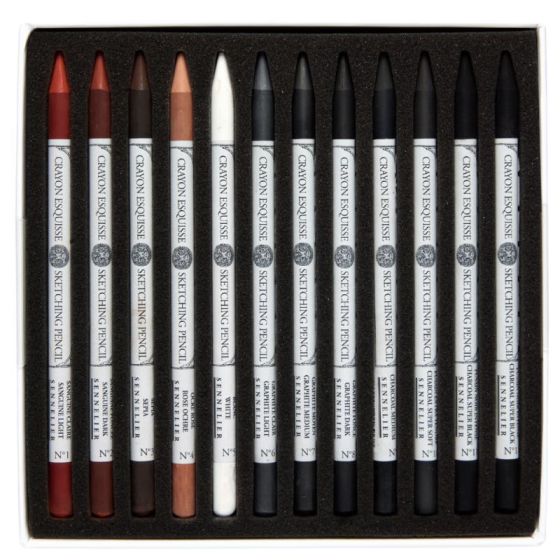 Set 12 Crayons Esquisse Sennelier | Fusain & | Art & Loisirs