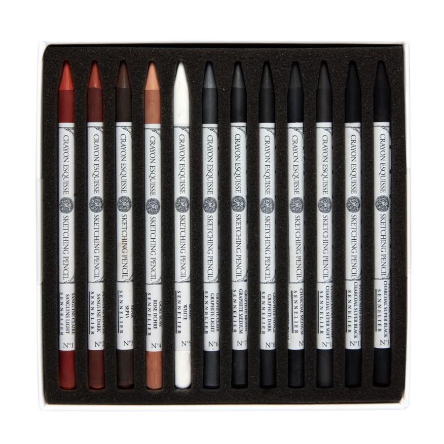 Set 12 Crayons Esquisse Sennelier | Fusain & | Art & Loisirs