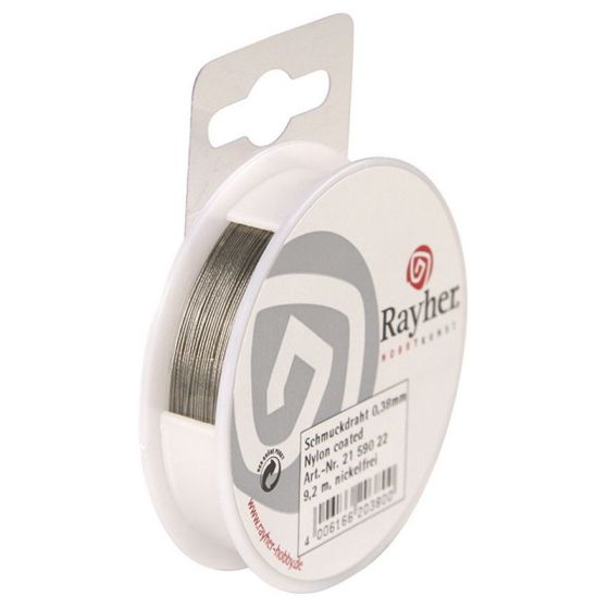 Fil à bijoux Rayher 0.38mm x 9.2m - Acier | Art & Loisirs