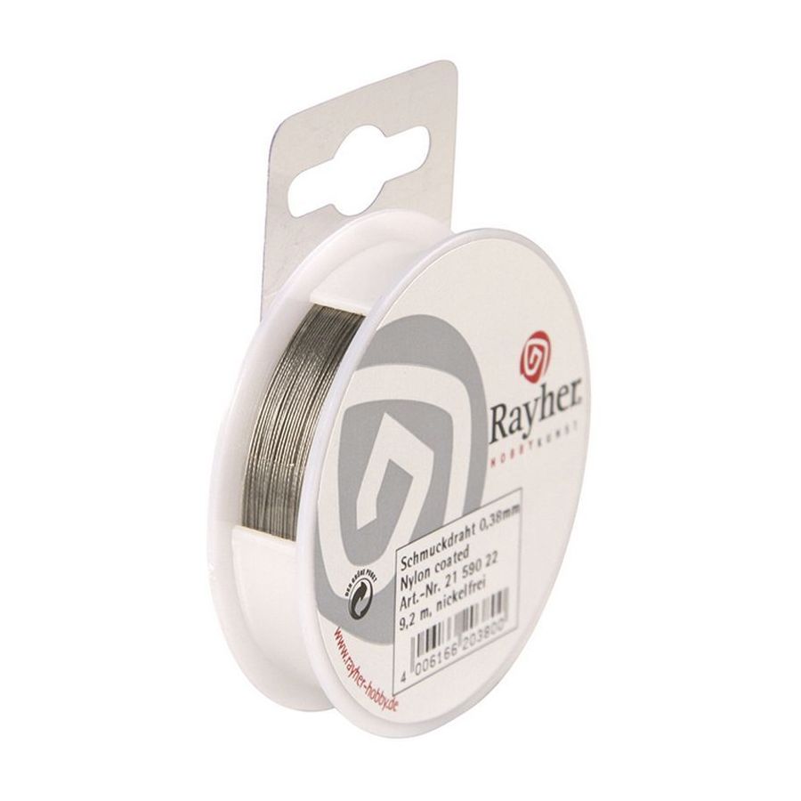 Fil à bijoux Rayher 0.38mm x 9.2m - Acier | Art & Loisirs