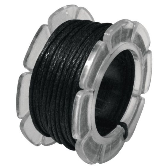 Cordon bijoux coton ciré noir 1mm x 5m - Rayher | Art & Loisirs