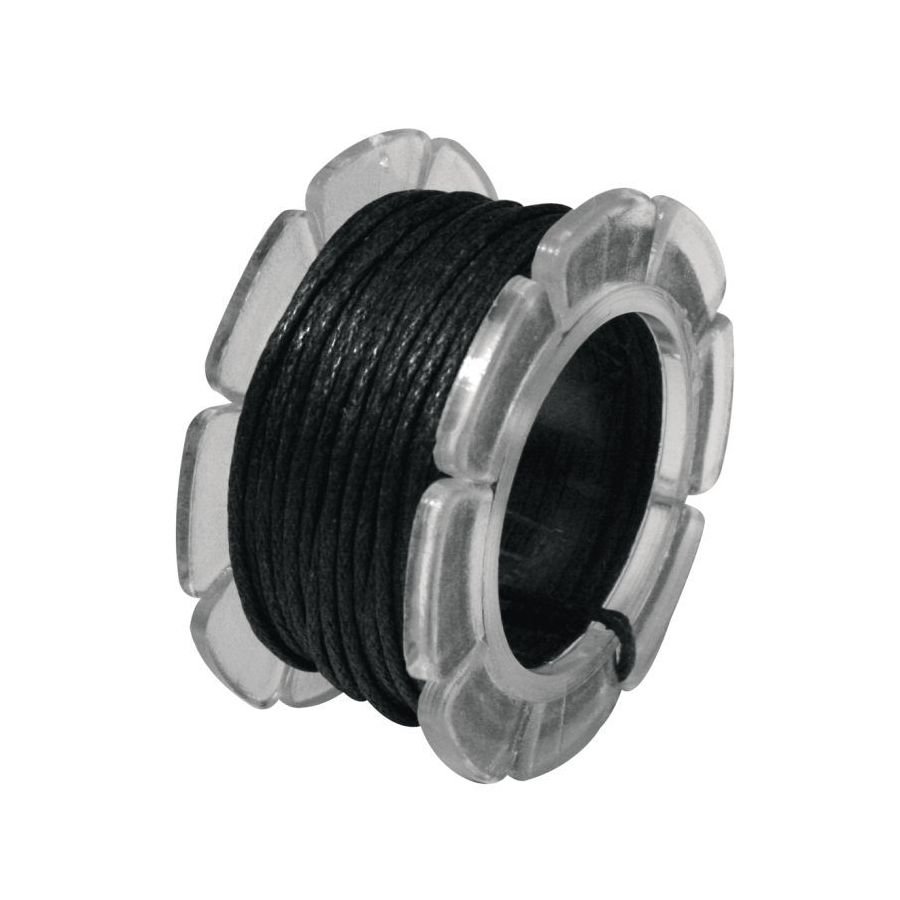 Cordon bijoux coton ciré noir 1mm x 5m - Rayher | Art & Loisirs