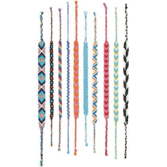 Kit DIY Bracelets d'amitié 10 couleurs - RICO | Art & Loisirs