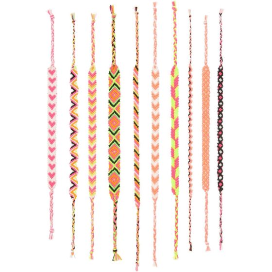 Kit bracelets d'amitié 10 couleurs néon - Rico | Art & Loisirs