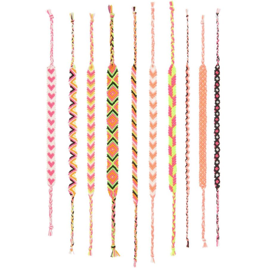 Kit bracelets d'amitié 10 couleurs néon - Rico | Art & Loisirs