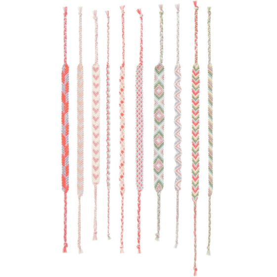 Kit DIY bracelets d'amitié 10 couleurs pastel | Art & Loisirs