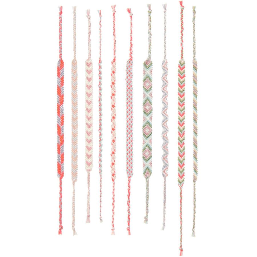 Kit DIY bracelets d'amitié 10 couleurs pastel | Art & Loisirs