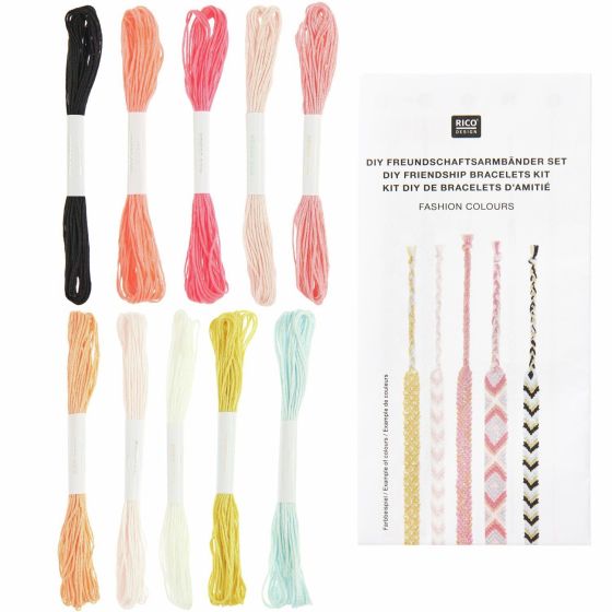 Kit DIY Bracelets d'amitié 10 couleurs - RICO | Art & Loisirs