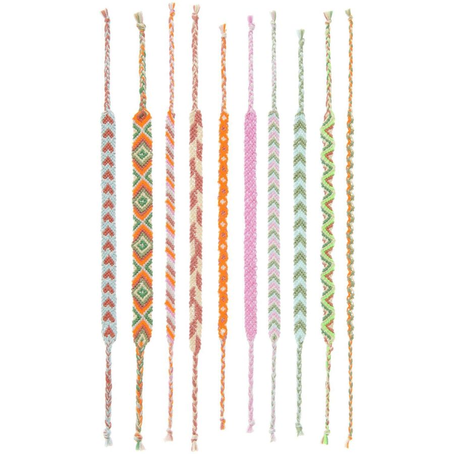 Kit DIY Bracelets d'amitié 10 couleurs néon | Art & Loisirs