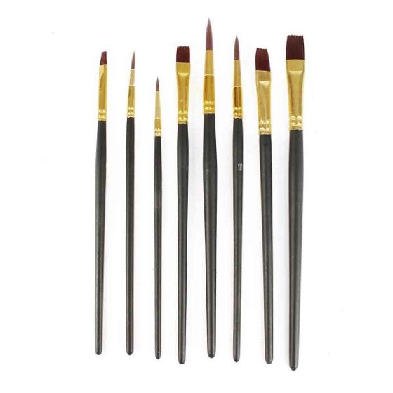 Kit 15 pinceaux et brosses plates synthétiques | Art & Loisirs