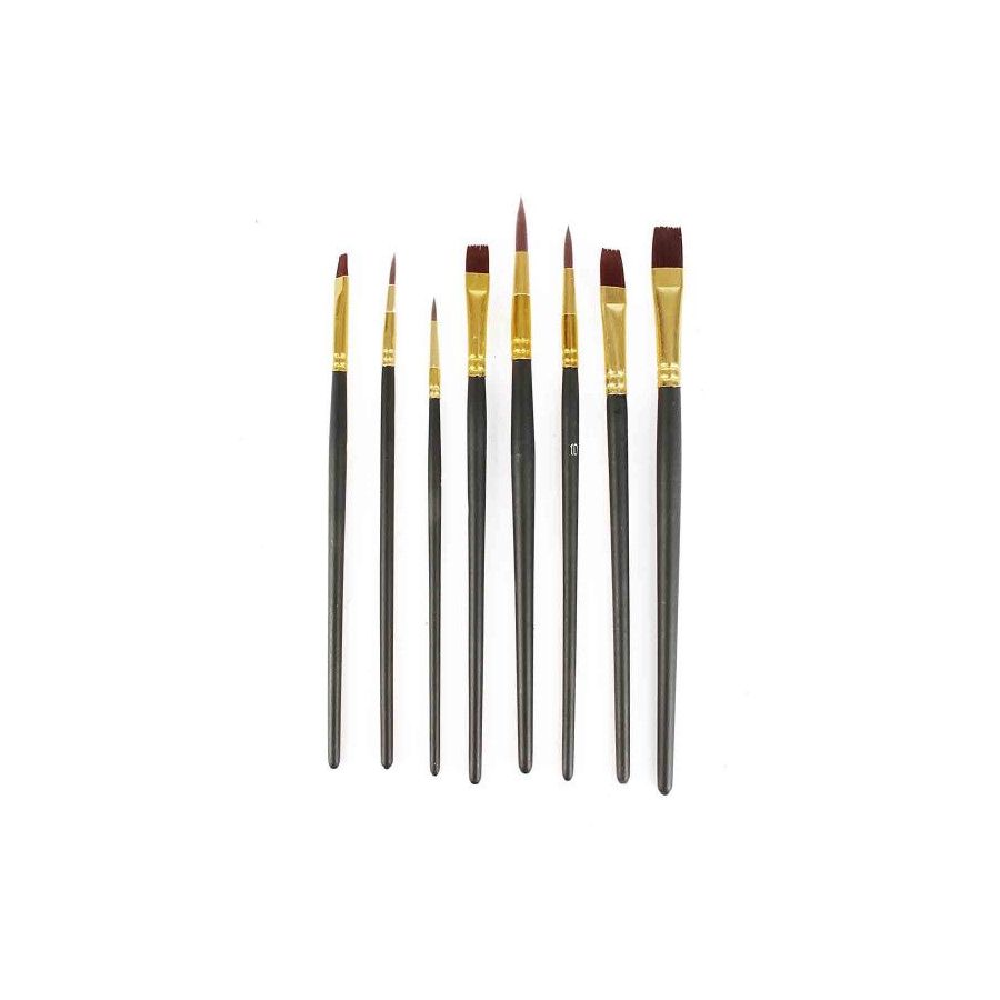 Kit 15 pinceaux et brosses plates synthétiques | Art & Loisirs