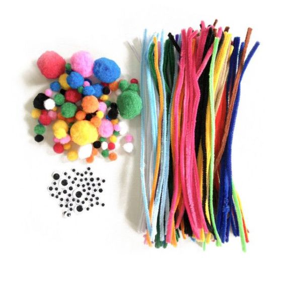 Mega pack chenilles et pompons coloris assortis | Art & Loisirs