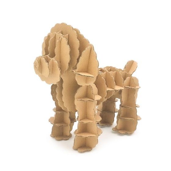 Caniche carton à assembler CTOP - 15 cm | Art & Loisirs