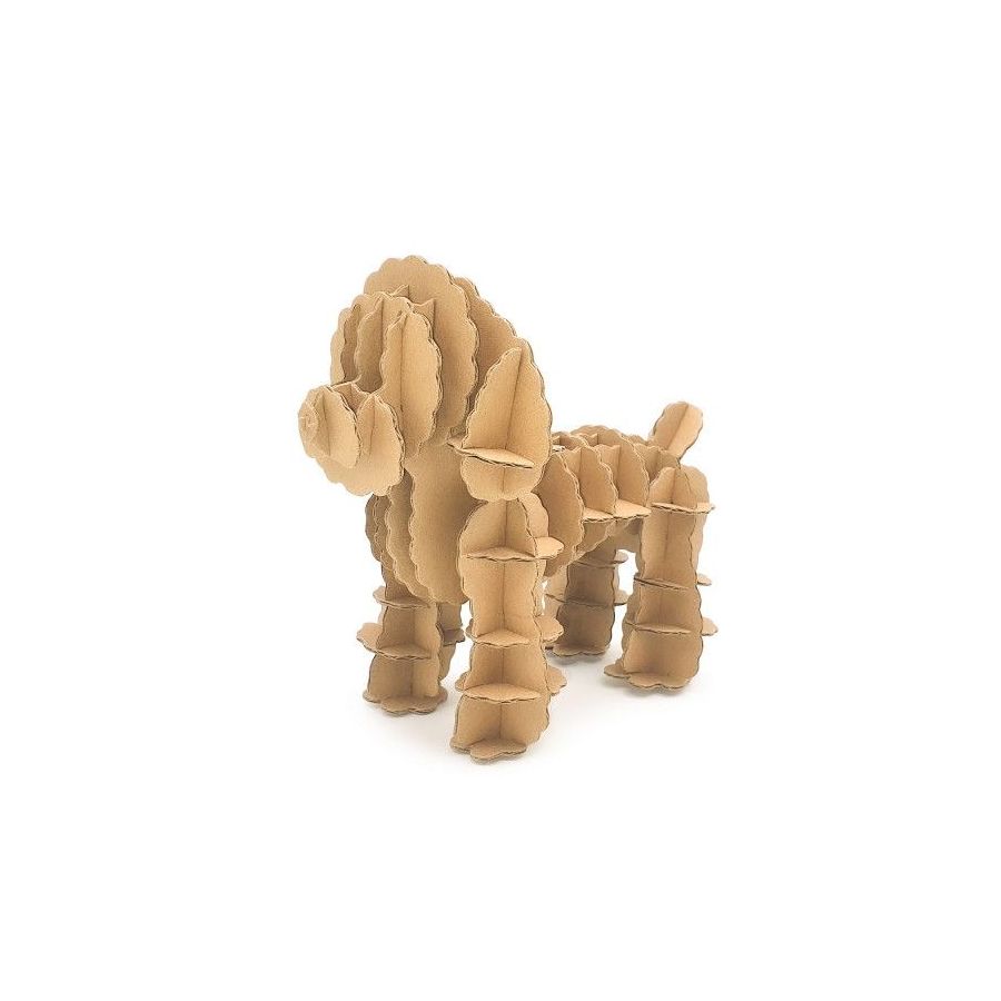 Caniche carton à assembler CTOP - 15 cm | Art & Loisirs