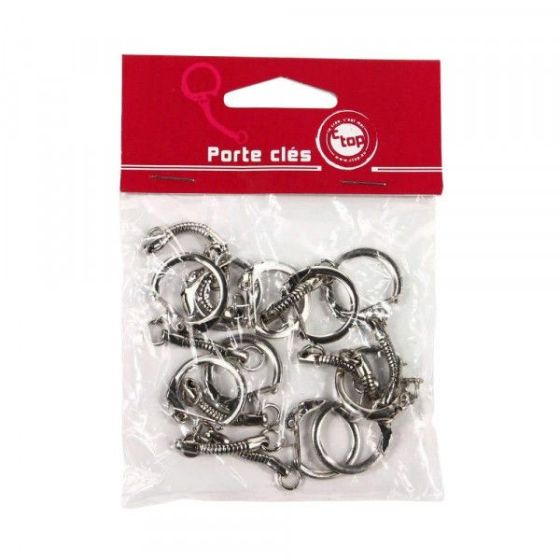 Attaches porte-clés argent x10 - CTOP | Art & Loisirs