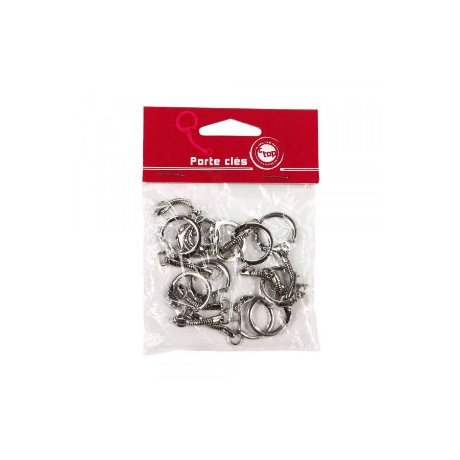 Attaches porte-clés argent x10 - CTOP | Art & Loisirs