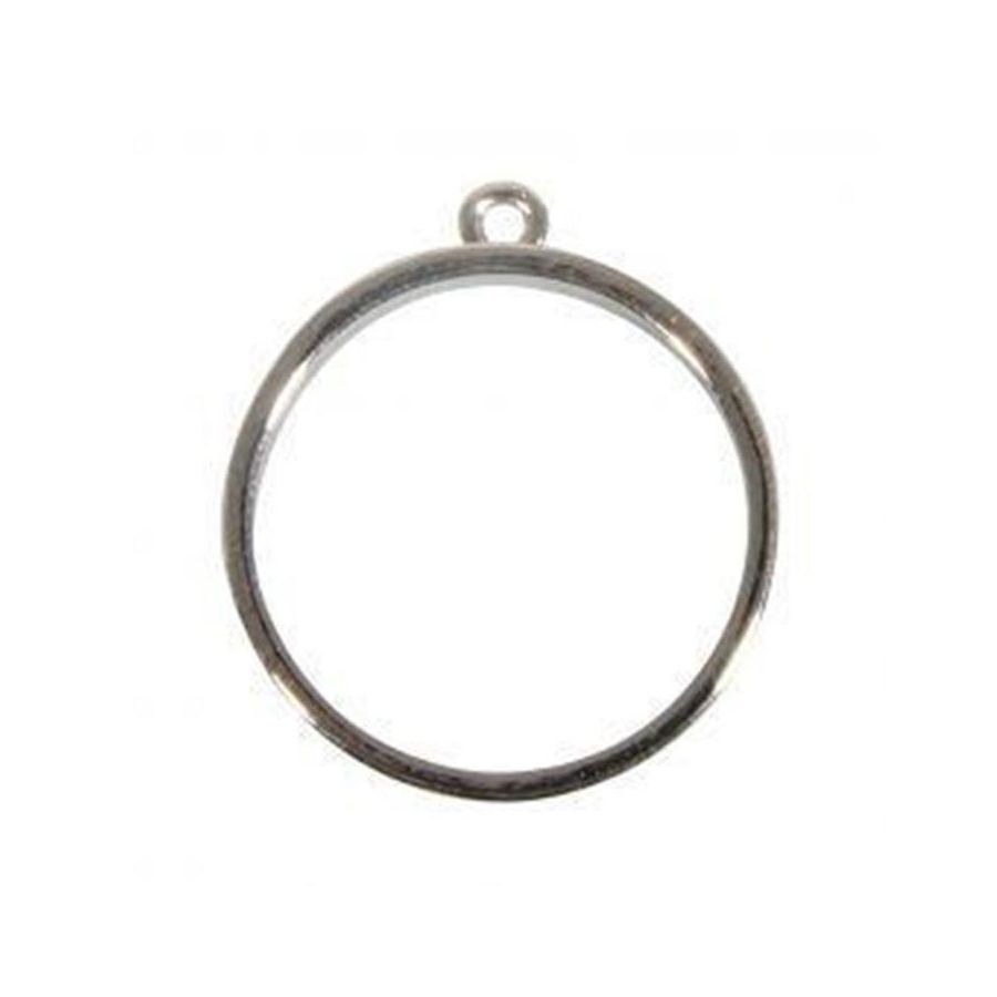 PENDENTIF ROND - CHATON ARGENTE PENDENTIF ROND - CHATON ARGENTE