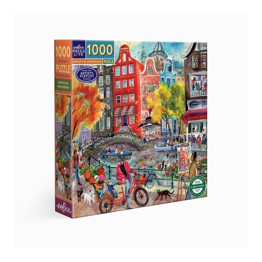 Puzzle Eeboo Artists in Amsterdam 1000 pièces | Art & Loisirs