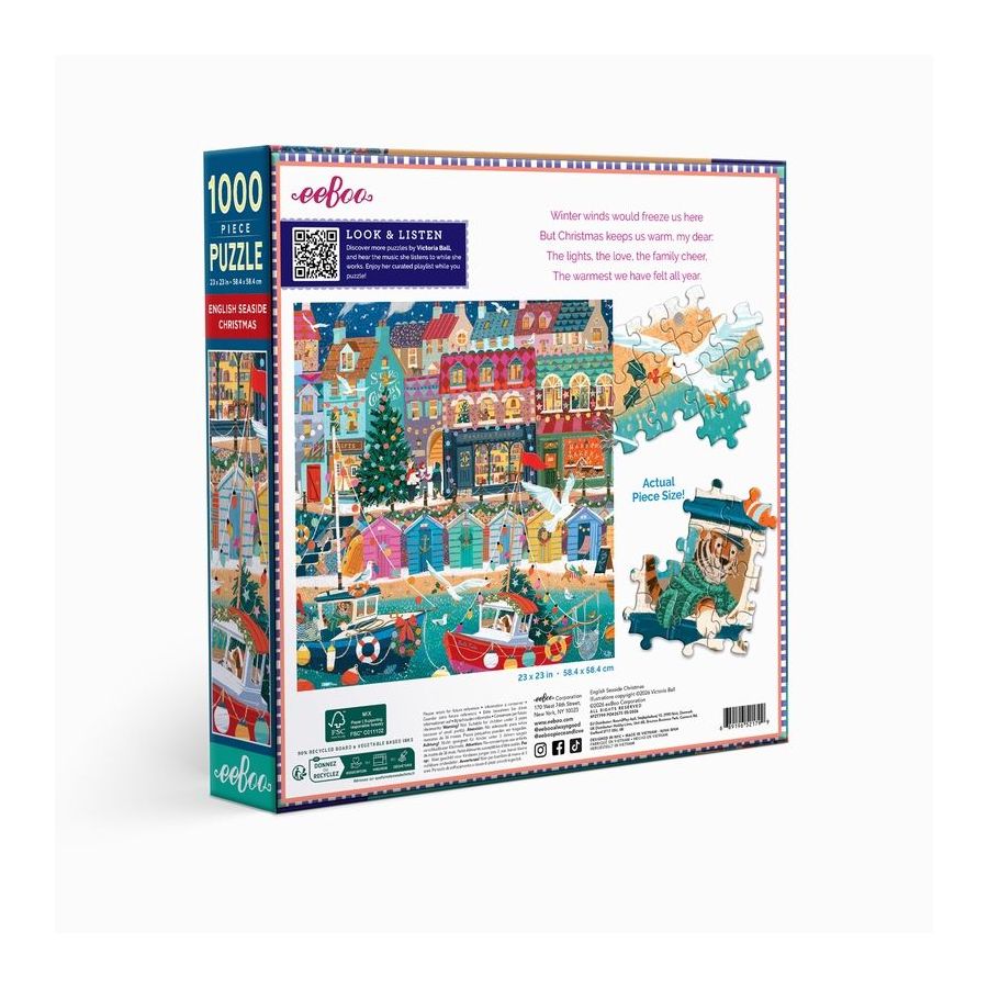 Puzzle English Seaside Christmas 1000 pièces | Art & Loisirs