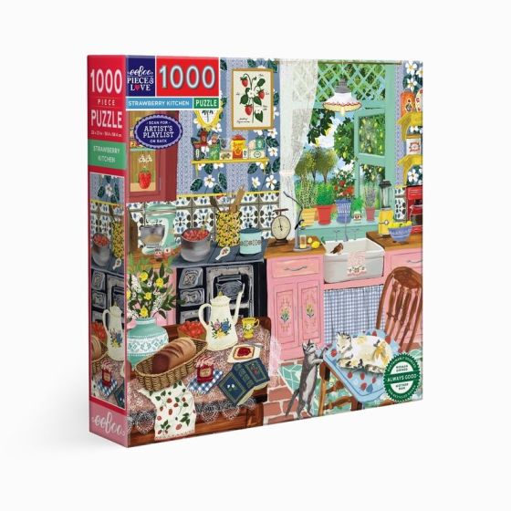 Puzzle EEBOO Strawberry Kitchen 1000 pièces | Art & Loisirs