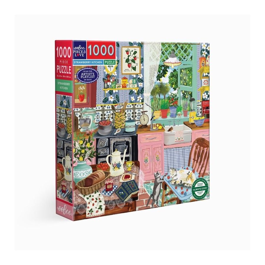 Puzzle EEBOO Strawberry Kitchen 1000 pièces | Art & Loisirs