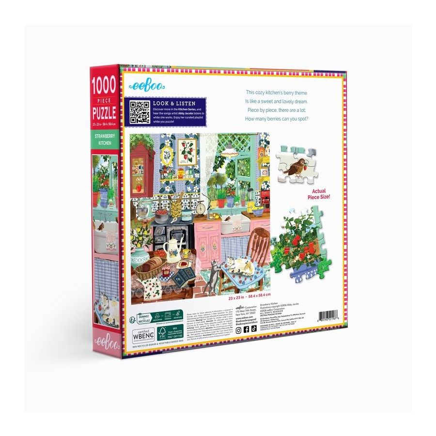 Puzzle EEBOO Strawberry Kitchen 1000 pièces | Art & Loisirs