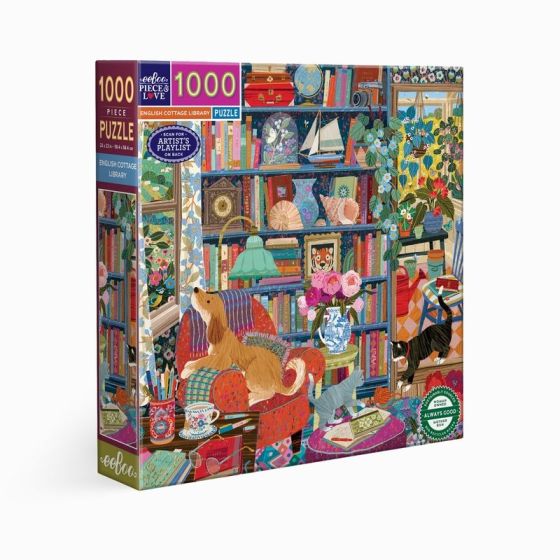 Puzzle English Cottage Library 1000 pièces | Art & Loisirs