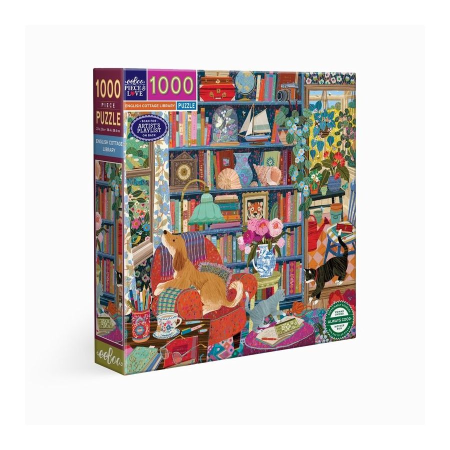 Puzzle English Cottage Library 1000 pièces | Art & Loisirs
