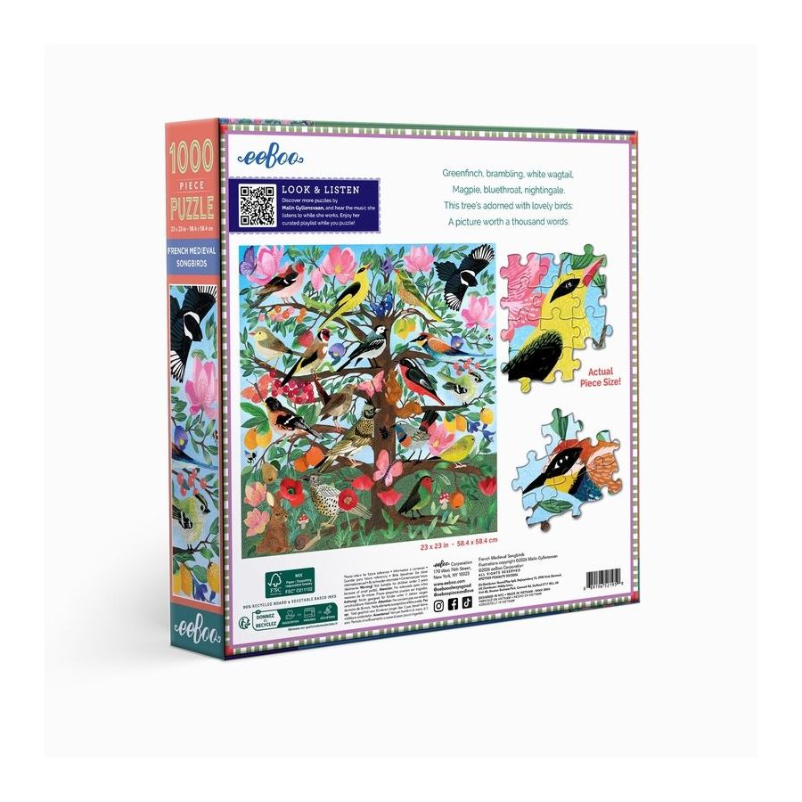 Puzzle French Medieval Songbirds 1000 pièces | Art & Loisirs