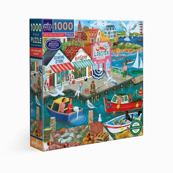 Puzzle New England Wharf 1000 pièces 58.5 cm | Art & Loisirs