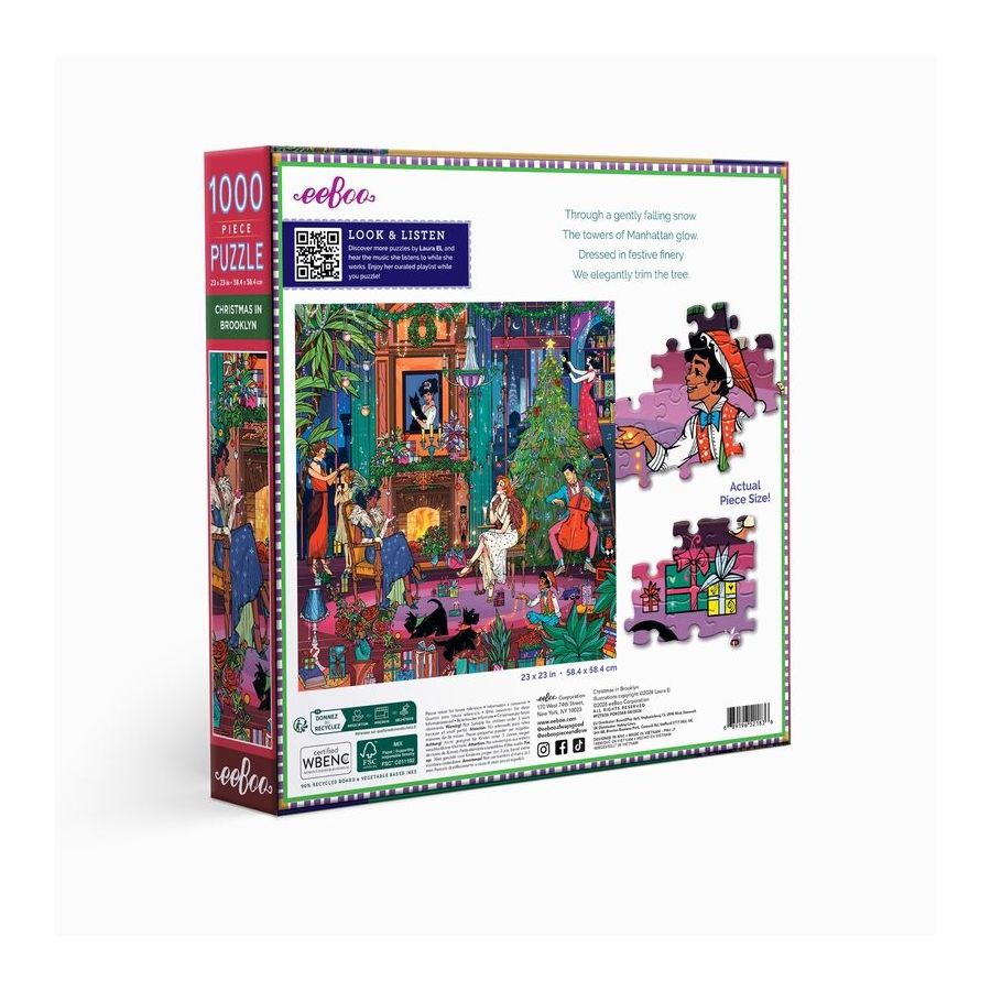 Puzzle Christmas in Brooklyn 1000 pièces - EEBOO | Art & Loisirs