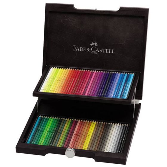 Crayons de couleur Polychromos, coffret bois de 72