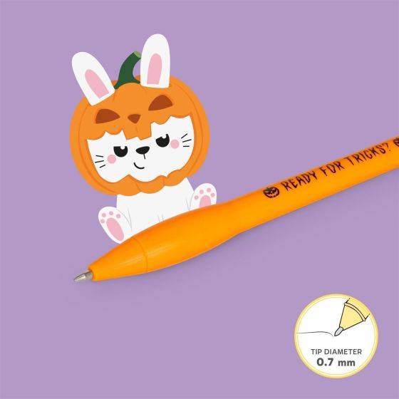 Stylo gel lumineux Lapin citrouille Halloween | Art & Loisirs