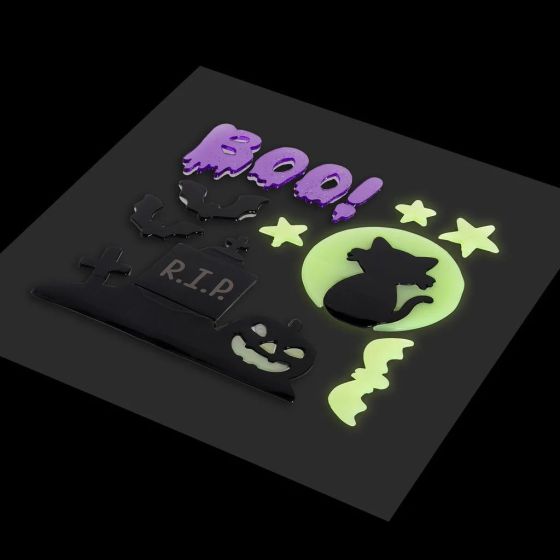 Set Autocollants Gel Fenêtre Halloween | Art & Loisirs